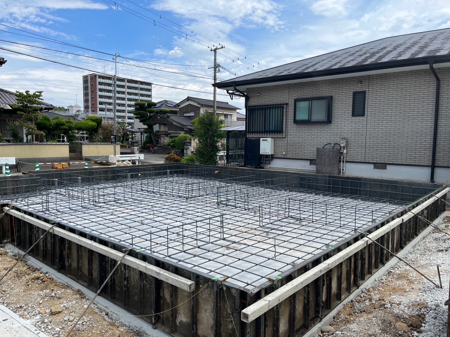 大分市新築建売住宅基礎工事着工