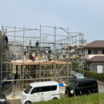 大分市錦町に建築中の新築建売住宅が無事に棟上げいたしました！